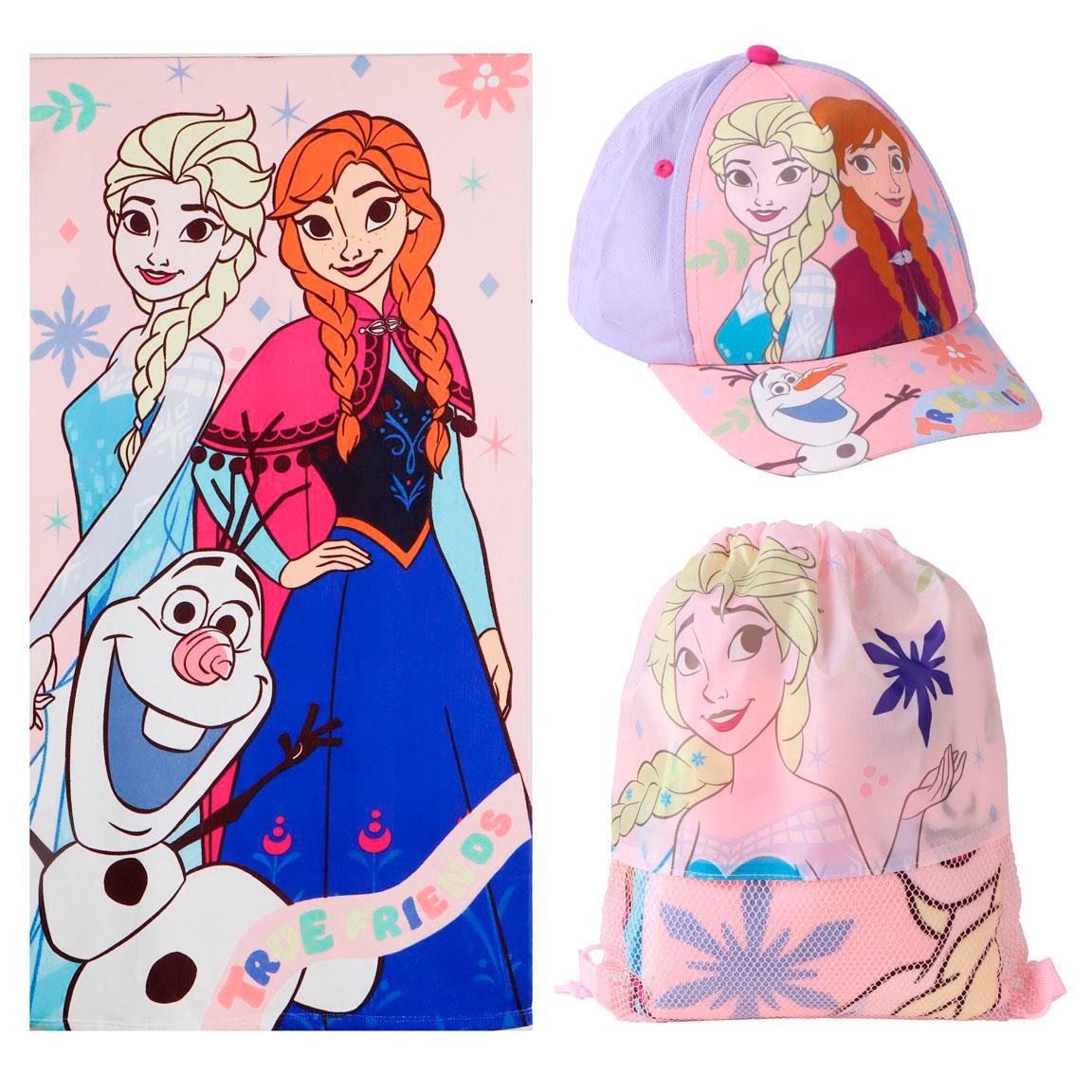 Disney Frozen towel, bag and cap set