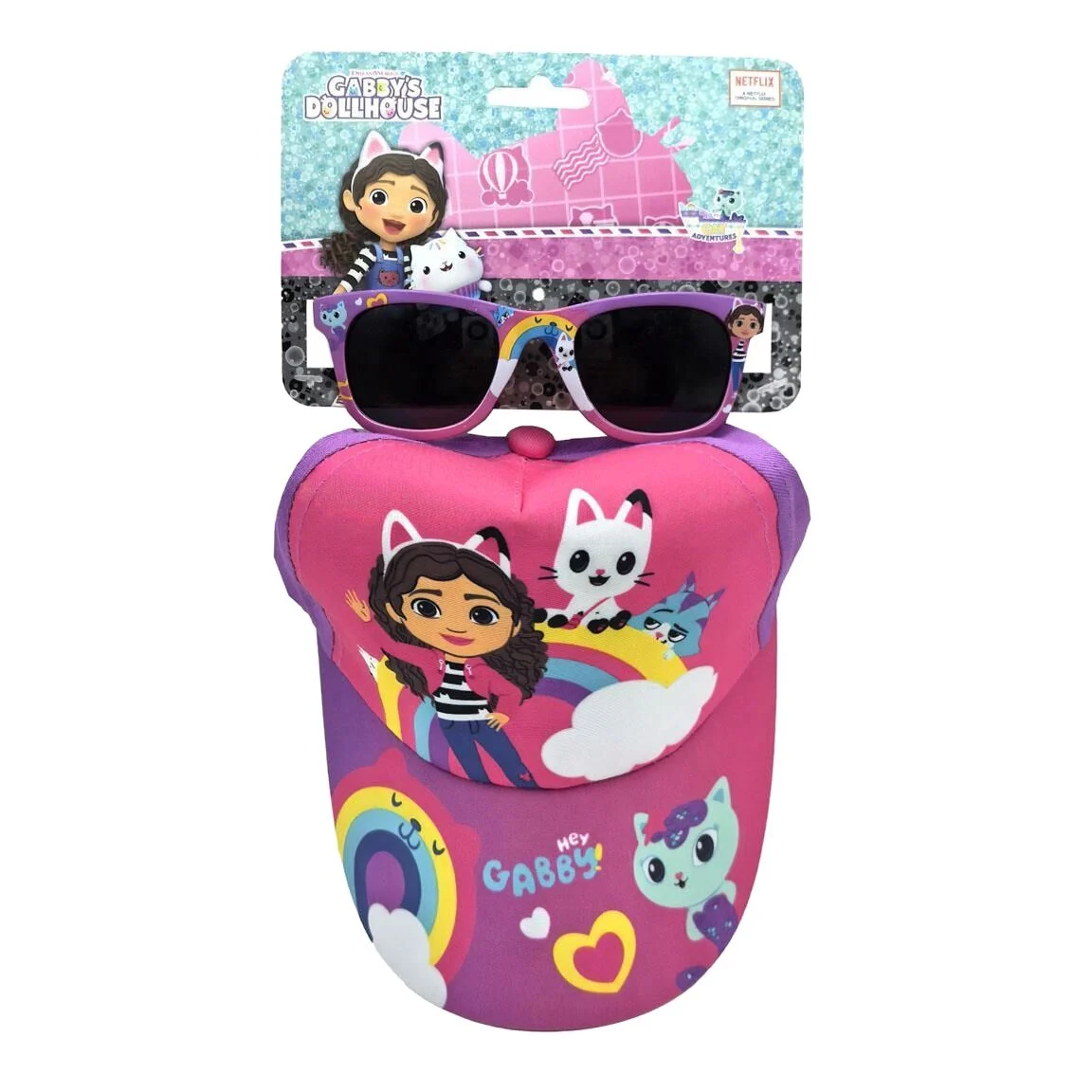 Gabby's Dollhouse cap and sunglasses set