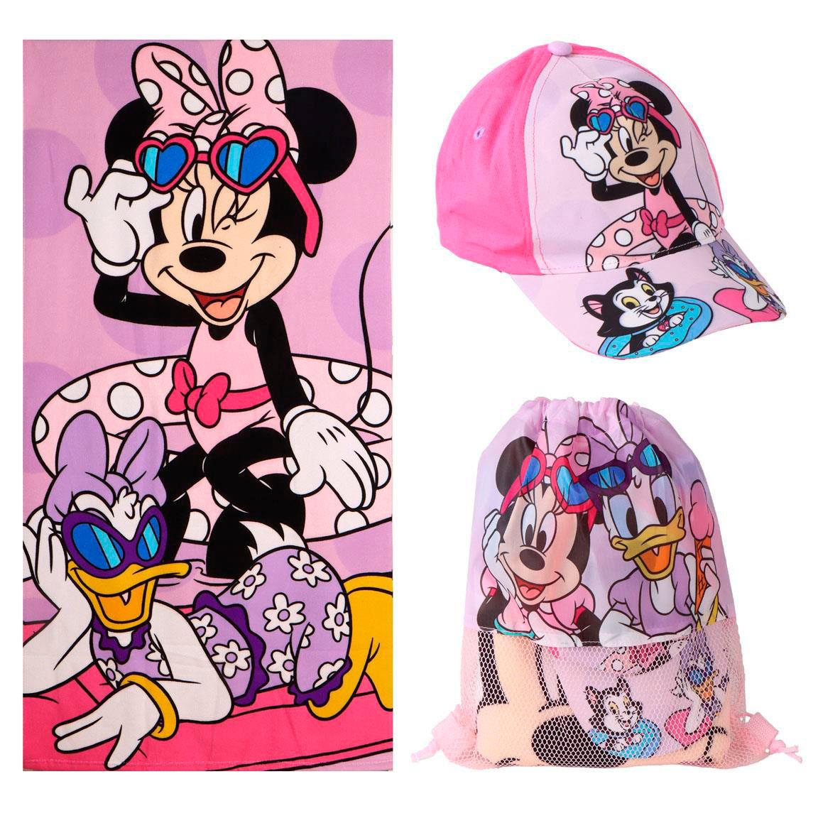 Disney Minnie rankšluosčio, krepšio ir kepurės rinkinys
